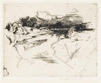 JOHN HENRY TWACHTMAN Two etchings.